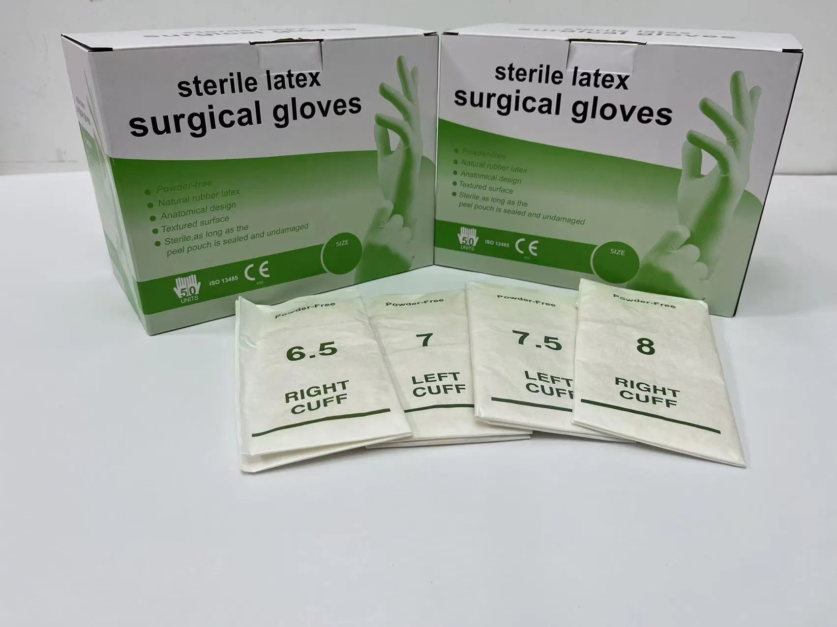 Factory Price High Quality High Quality 7.5 Sterile Latex Gloves Gynaecological and Obstetric Medical Glove Disposable Surgical Long Cuff