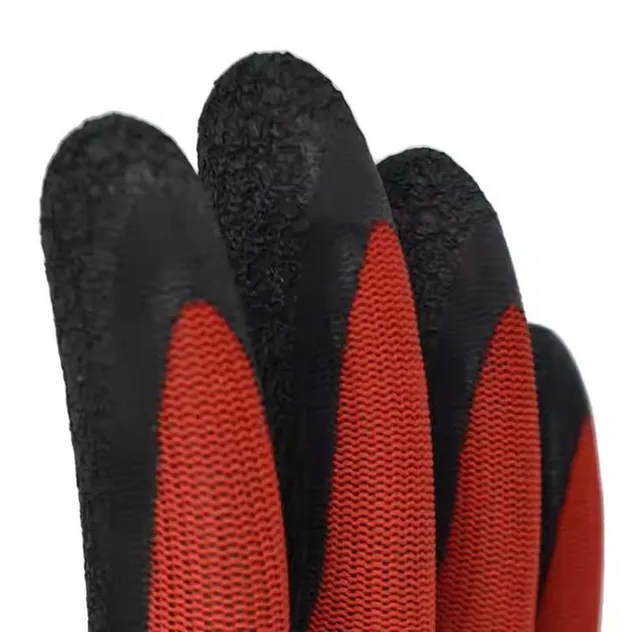 Protective Crinkle Latex Safety Gloves