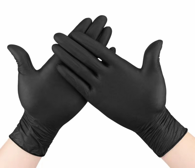 Bulk Black Nitrile Gloves, 4 Mil Disposable Gloves, Multi-Purpose for Salon, Cooking, Medical and Art Projects (100 PCS)
