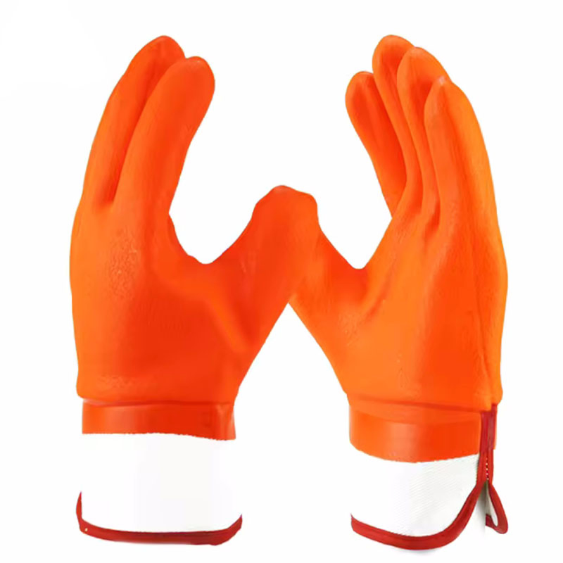Oil Proof Chemical Resistant Heavy Duty Safety Cuff Foam Insulated Lined PVC Winter Work Gloves