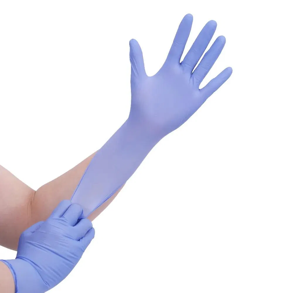 Purple/Blue Color Nitrile Gloves Industrial Chemical Examination Gloves Hand Protective Rubber Gloves