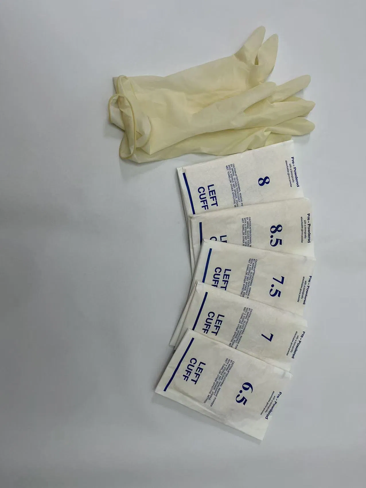 Factory Price High Quality High Quality 7.5 Sterile Latex Gloves Gynaecological and Obstetric Medical Glove Disposable Surgical Long Cuff