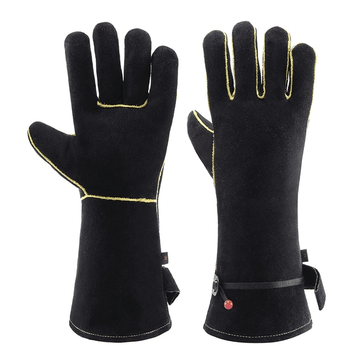 Working Gloves Long Cuff Welding Heat Protective Resistant