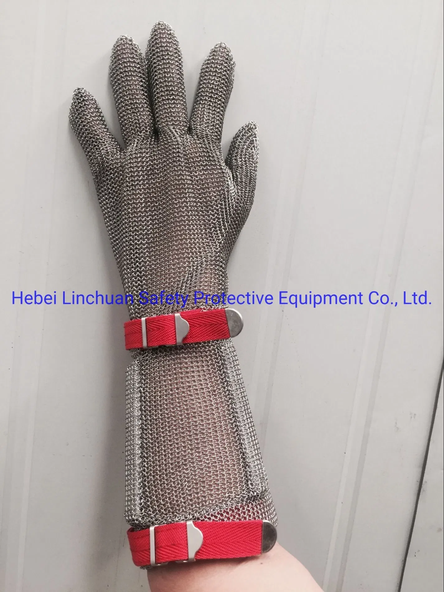 15cm Long Cuff Chainmail Glove/Stainless Steel Metal Mesh Glove Cut-Resistant Heavy Duty Chainmail Glove for Butcher, Anti-Cutting Protective Glove for Knife