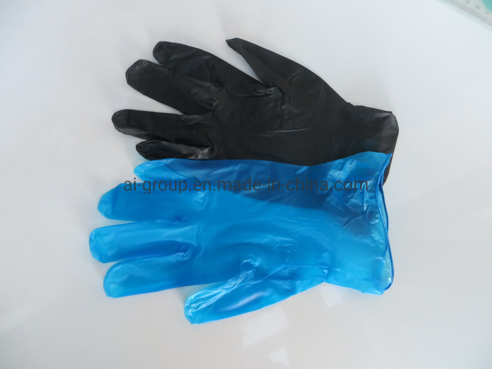 Glove Powdered with Comstarch Talc Strong and Durable Glove Black Vinyl Glove