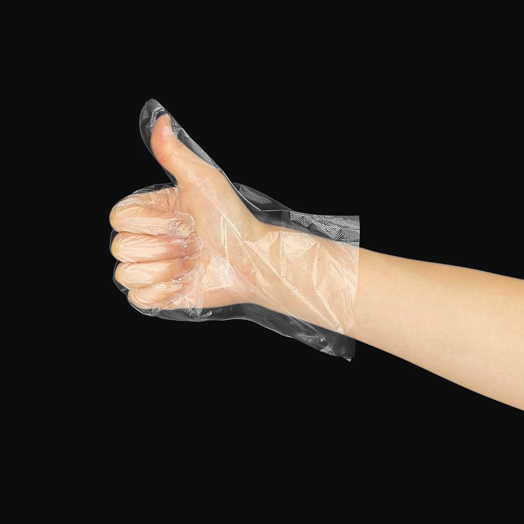 Waterproof PE Gloves Transparent Oil-Proof Cleaning Washing up Ambidextrous Embossed Disposable Clear LDPE Gloves for Food