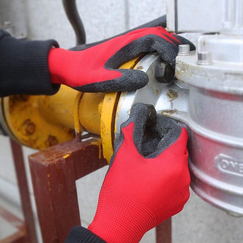 Factory Price Industrial Latex Coated Breathable Comfortable Hand Protective Garden Gloves