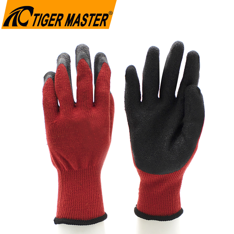 CE En 388 Non-Slip Oil Chemical Resistant Latex Coated Work Gloves Custom Logo Labor Industrial Safety Gloves Latex