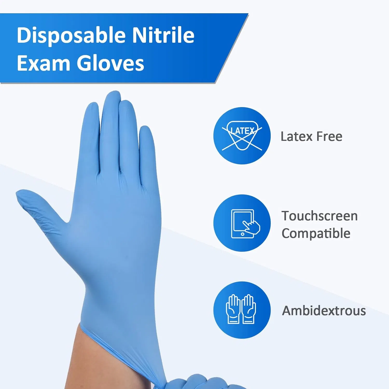 Brighthomey Nitrile Cleaning Gloves Powder Latex Free Nitrile Gloves