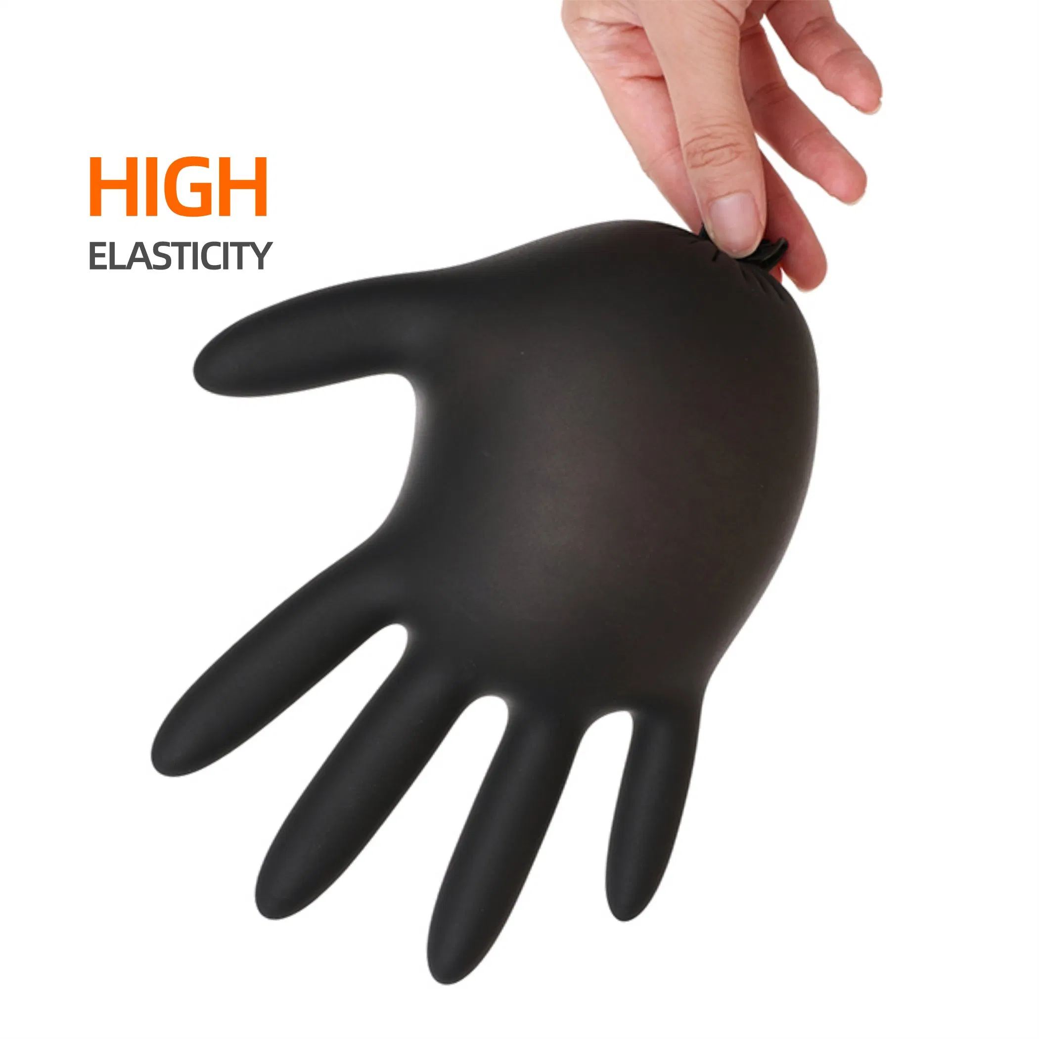 Bulk Black Nitrile Gloves, 4 Mil Disposable Gloves, Multi-Purpose for Salon, Cooking, Medical and Art Projects (100 PCS)