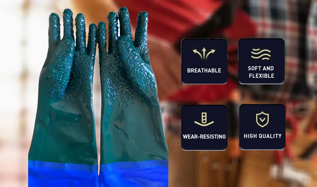 Long Sleeve Sandy PVC Glove