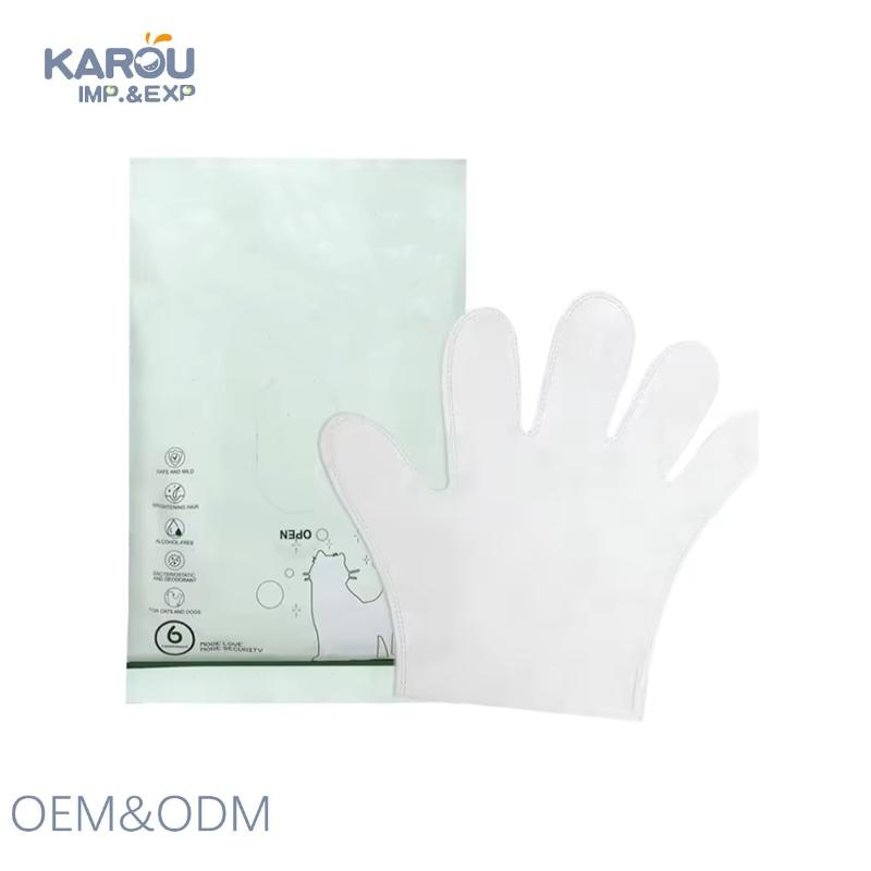 Multipurpose Disposable Pet Wet Cleaning Pad Safe for Cats and Dogs Wet Wipe Gloves