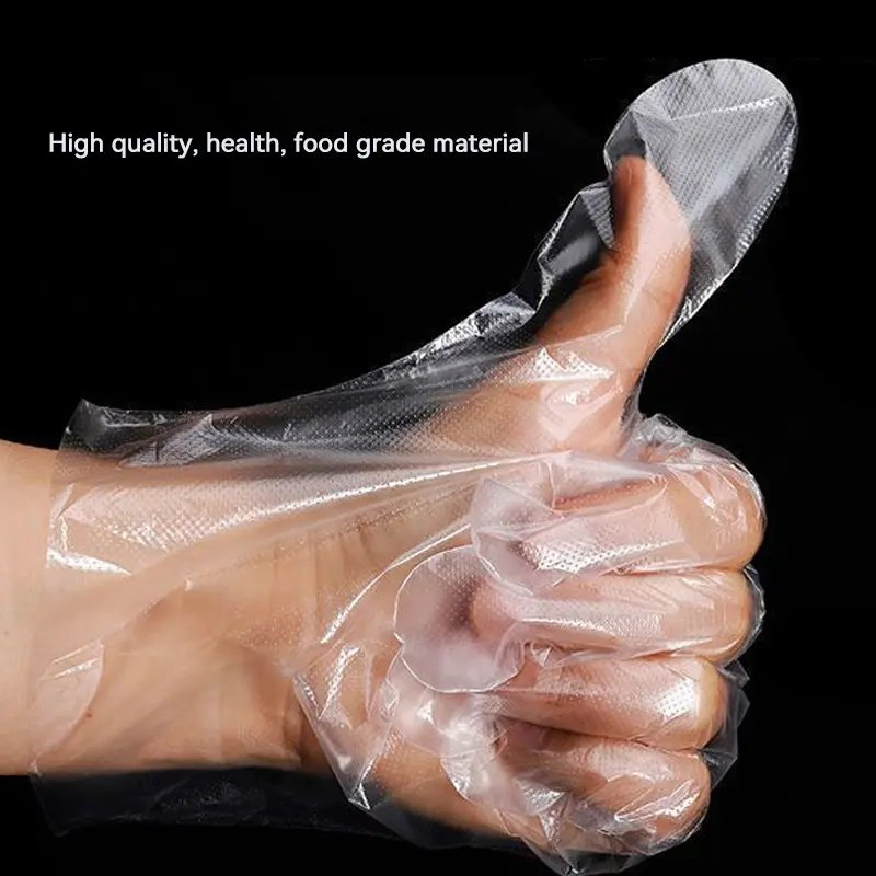 0.7g Disposable HDPE PE Gloves Multi-Purpose Clean 100 PCS Per Bag