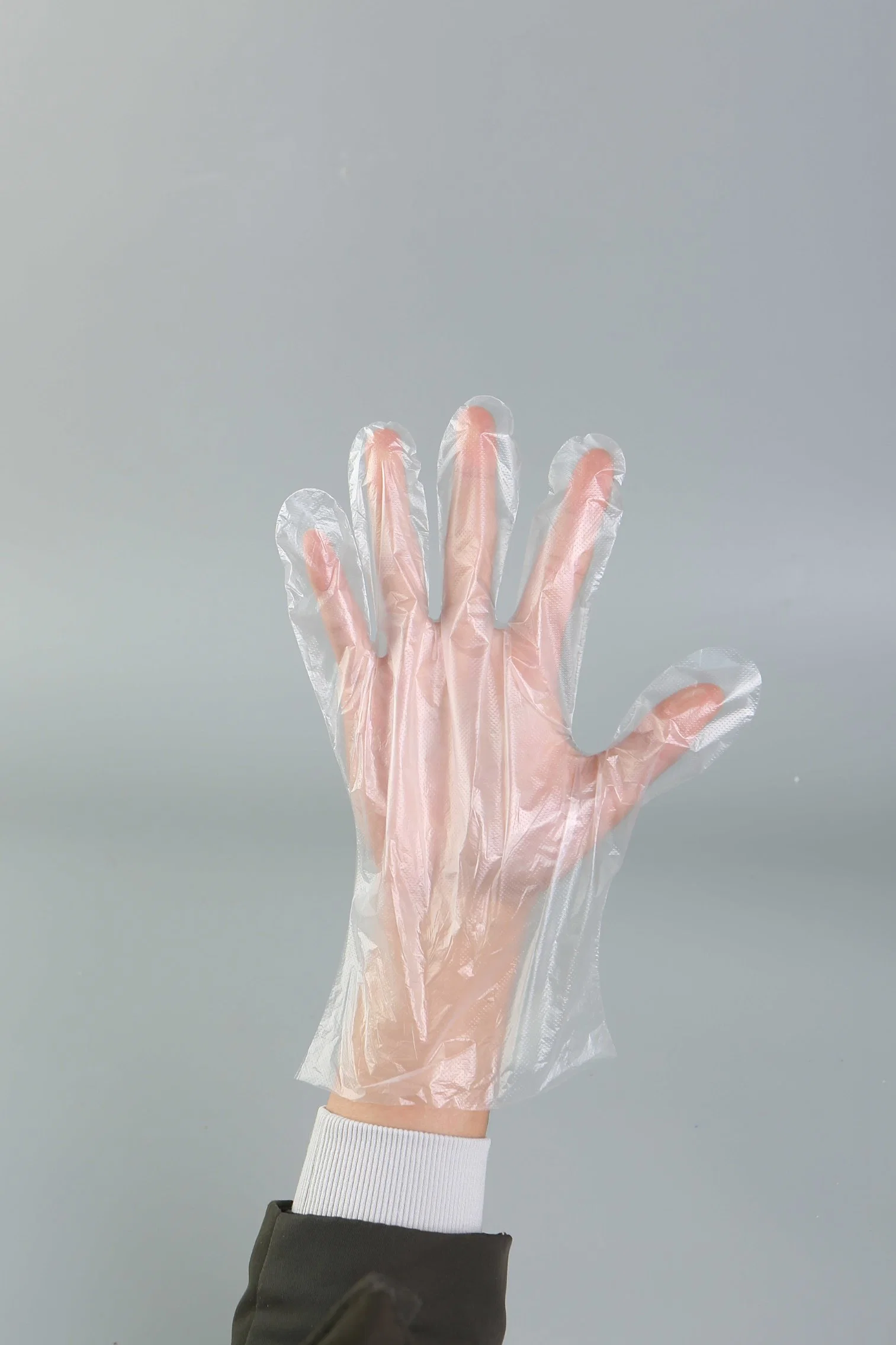 Disposable PE Glove Embossed for Medical