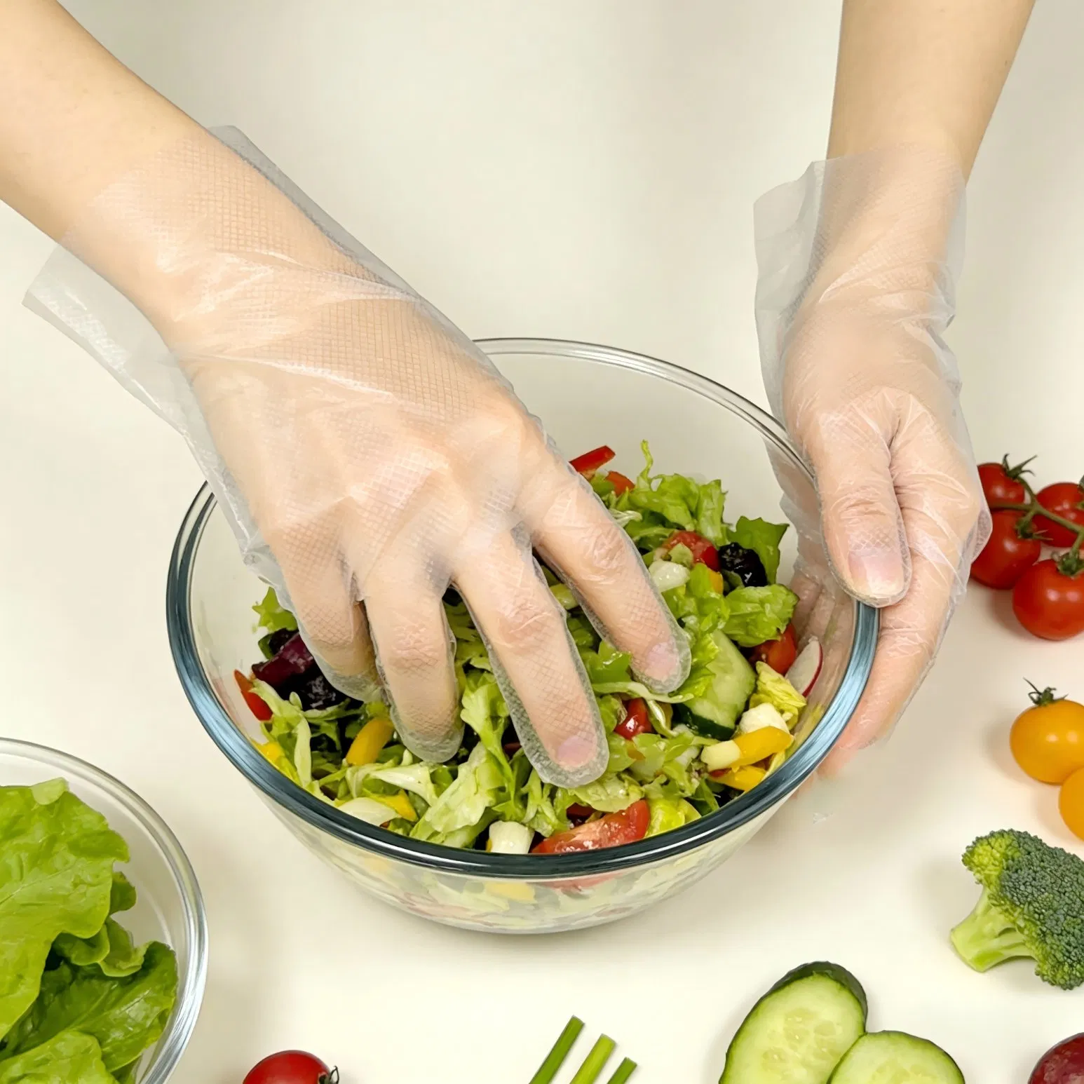 Diamond Textured TPE Gloves with Oil-Proof Grip