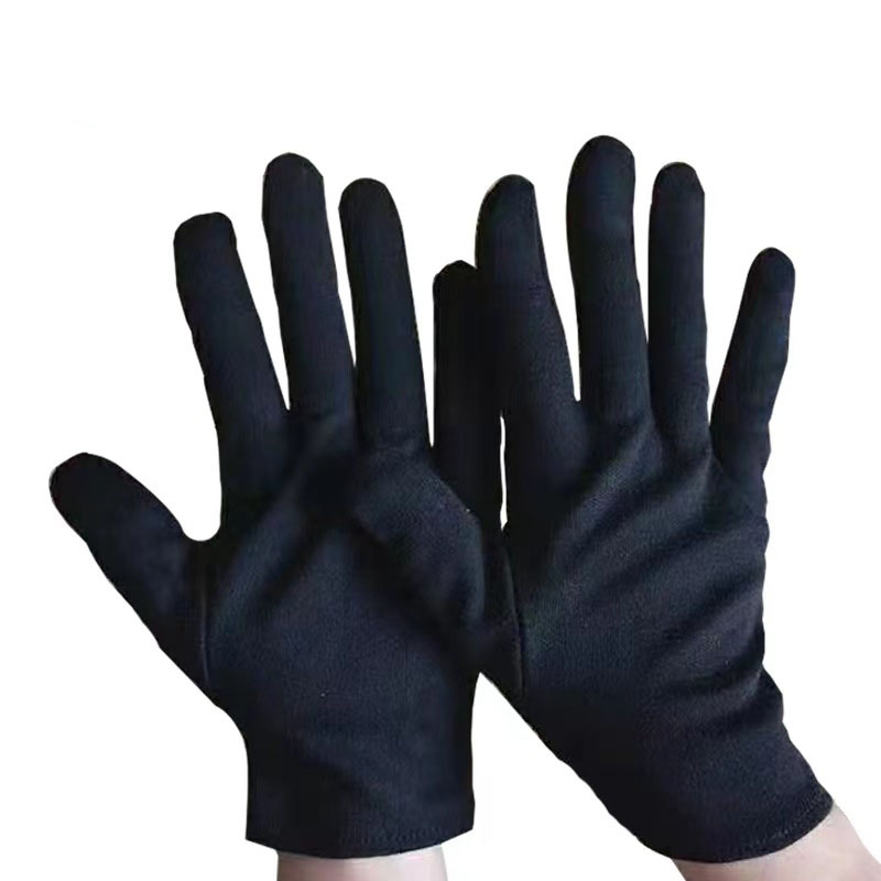 Industrial QC Playetiquette Thick Black Cotton Protective Gloves