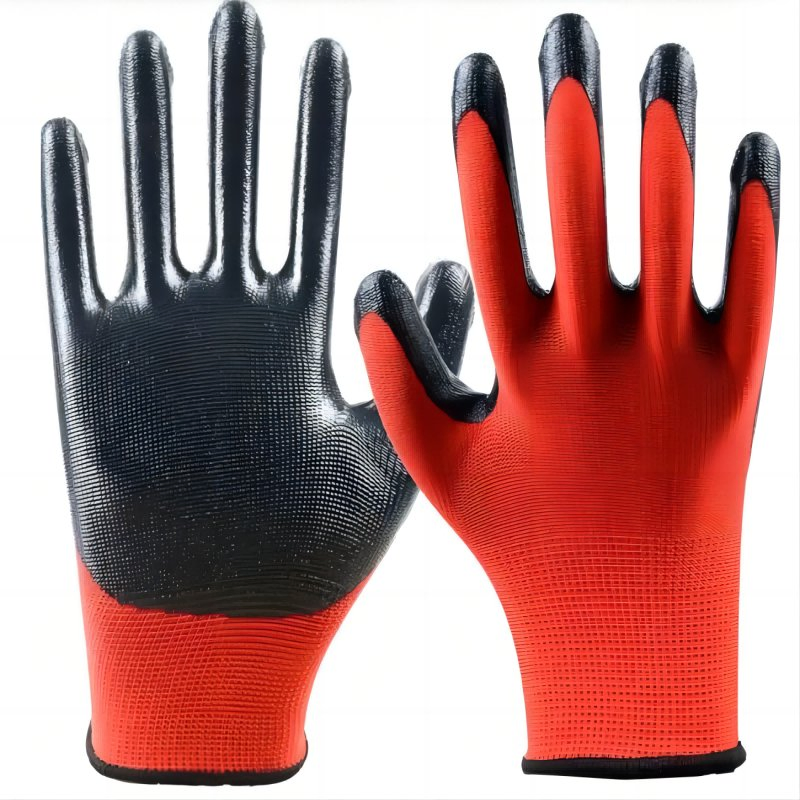 Hot Selling Nitrile Rubber Latex Chemical Resistant Industry Safety Work Gloves
