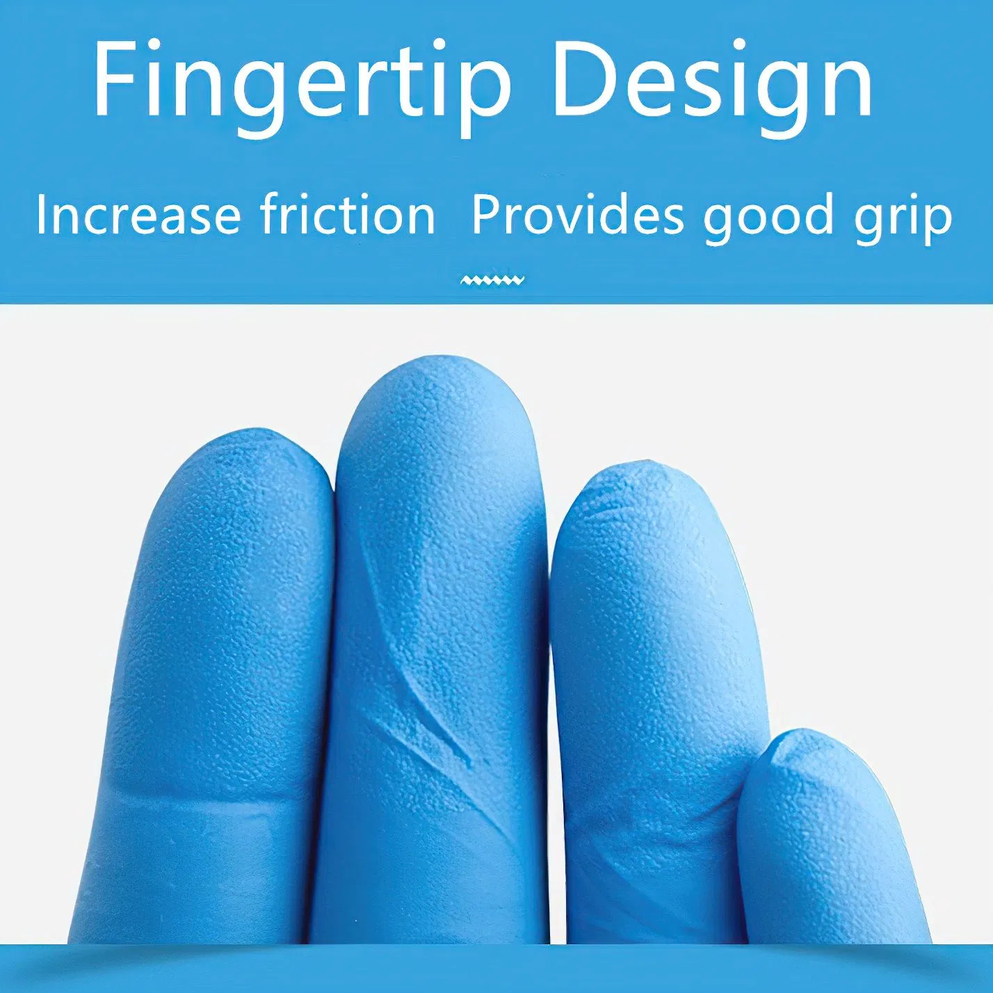 Eco-Friendly Blue Nitrile Gloves - Biodegradable, Powder-Free, Disposable