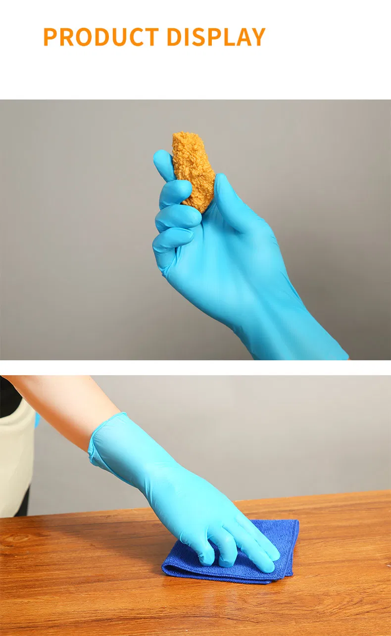 Blue Nitrile Gloves Display 8