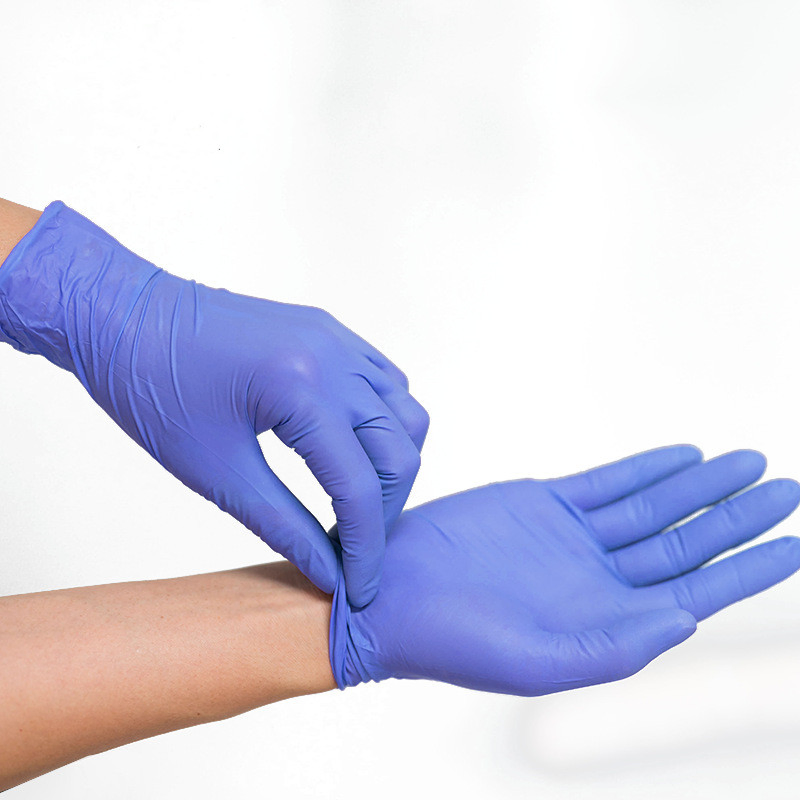 Purple/Blue Color Nitrile Gloves Industrial Chemical Examination Gloves Hand Protective Rubber Gloves