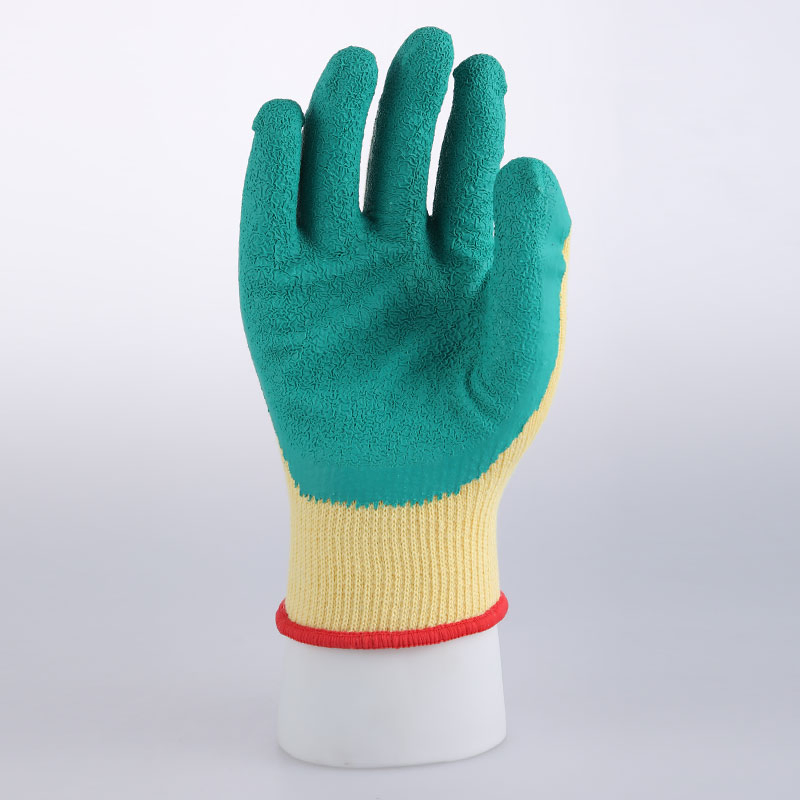 Exquisite Workmanship Crinkle Latex Coated Safety Labor Work Gloves with CE Certificate