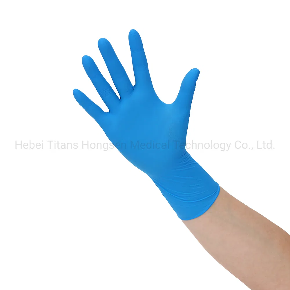 Disposable Blue Nitrile Gloves Powder Free Industrial Blue Nitrile Gloves