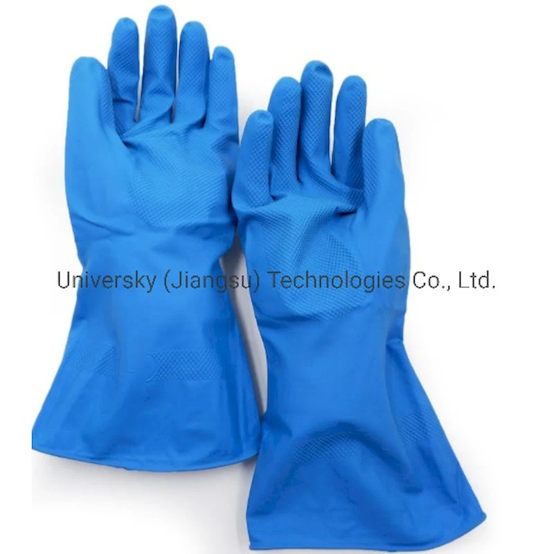 NATURAL RUBBER GLOVES\LONG CUFF RED PINK HOUSEHOLD\HOME WORK GLOVES\PROTECTIVE GLOVE 190121/190122