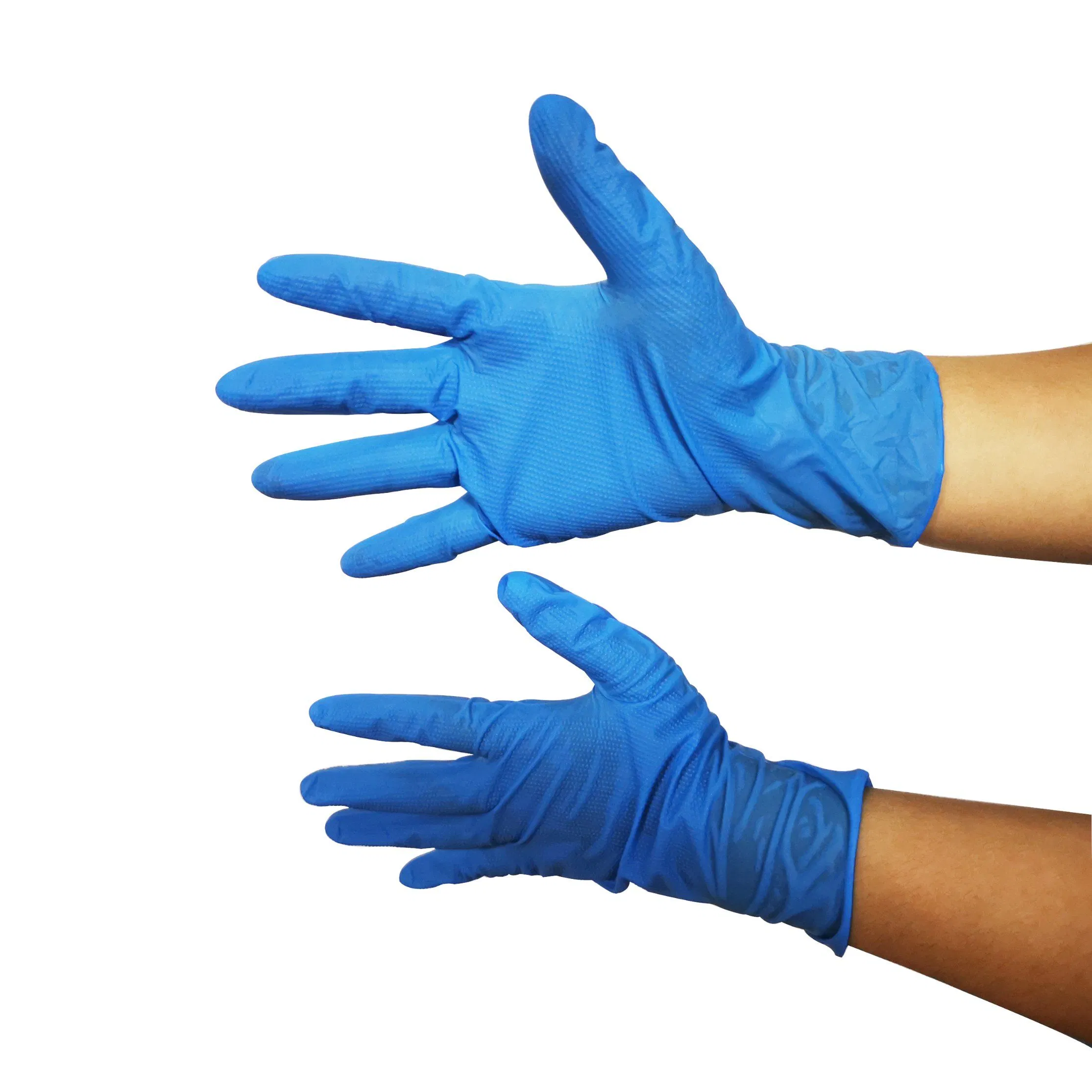 Eco-Friendly Blue Nitrile Gloves - Biodegradable, Powder-Free, Disposable