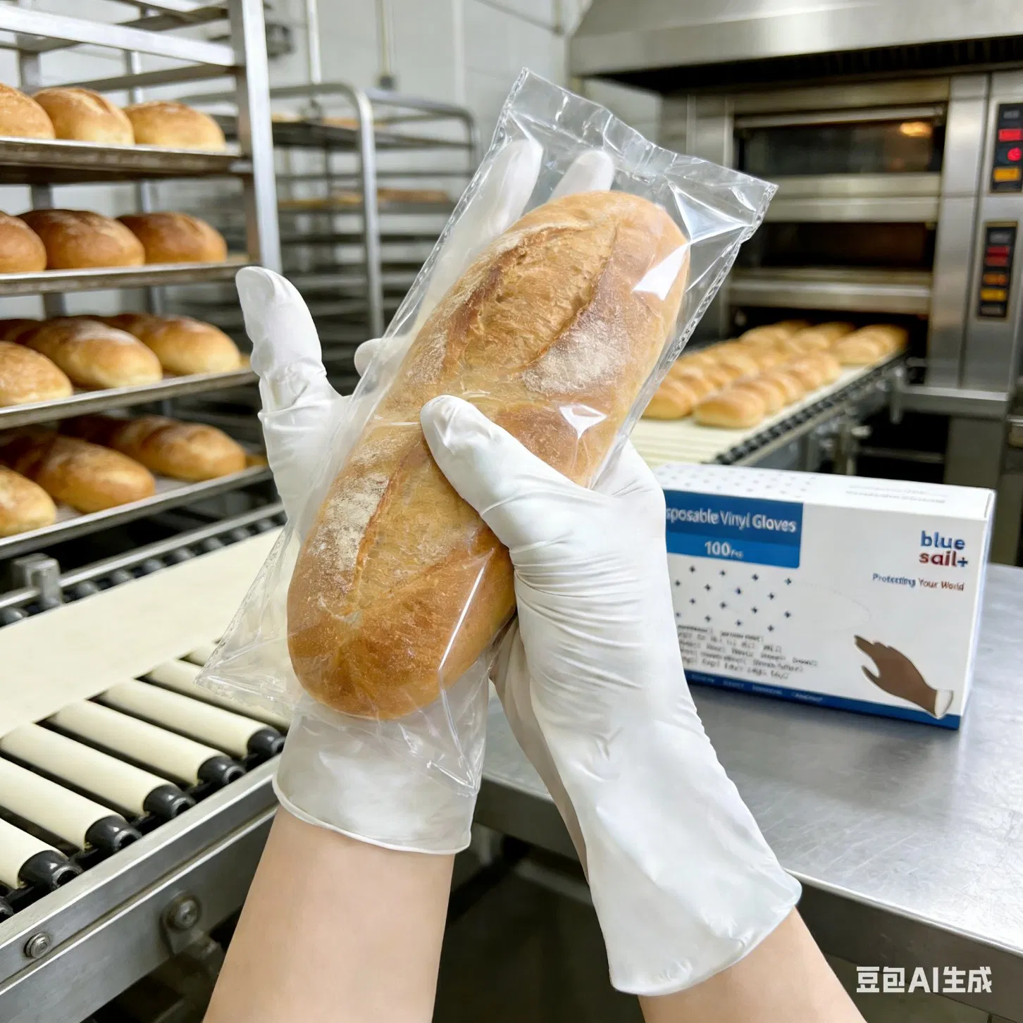 9'' Synthetic White Vinyl (PVC) Gloves, Powdered&Powder Free