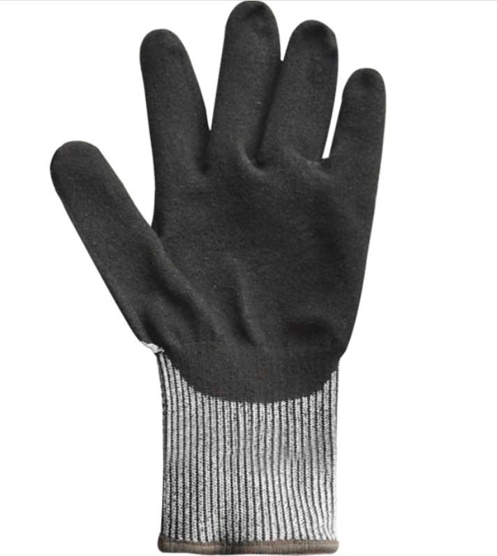 High Quality Anti Cut Impact Resistance Nitrile Sandy Coated Heavy Duty Safety Gloves