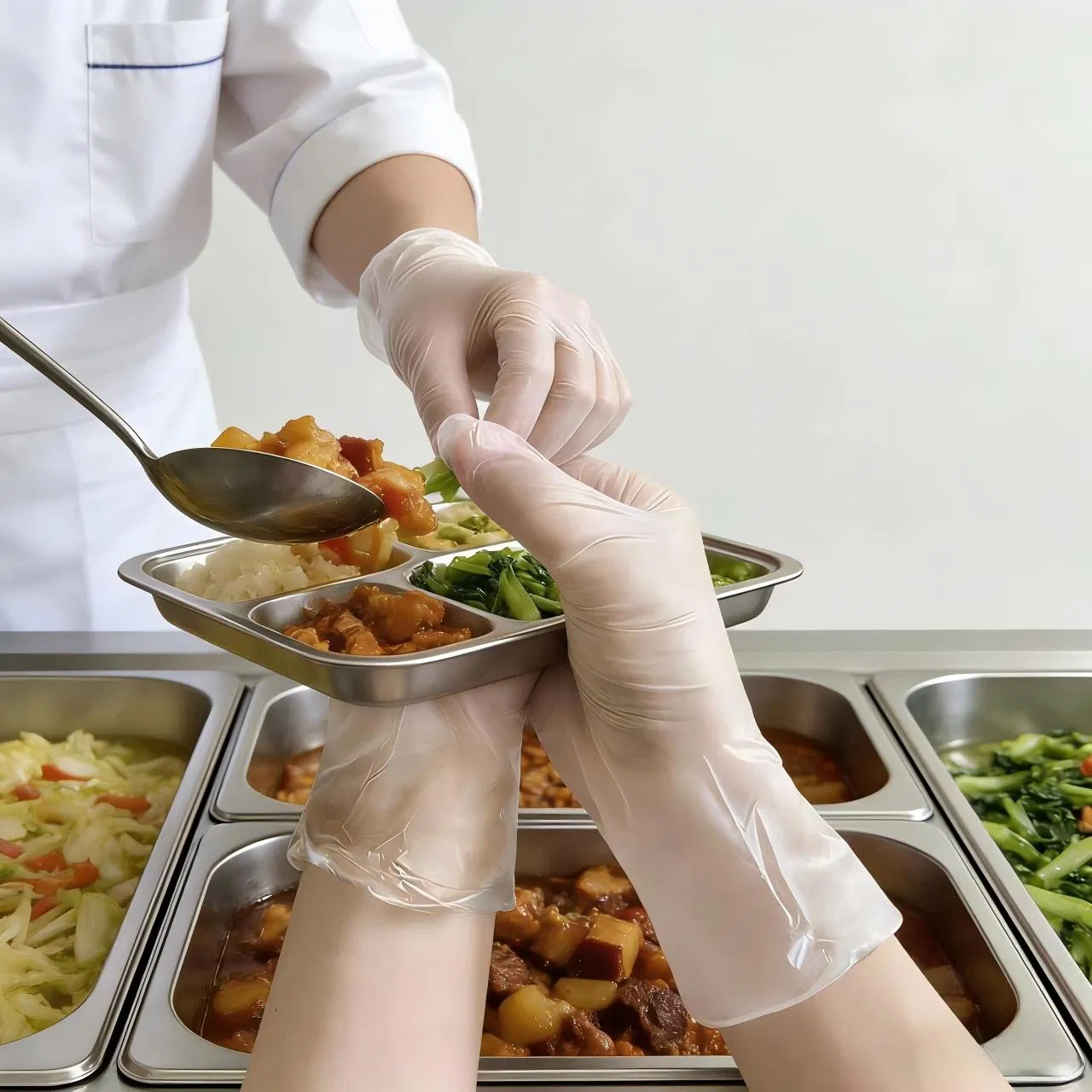 5.2g Powdered/Powder Free PVC (Vinyl) Gloves for Food Packagings