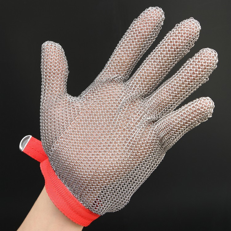 Cut Resistant Stainless Steel Metal Mesh Chainmail Gloves for Food Handling Meat Cutting Butchers Slicing Work Safety Gloves
