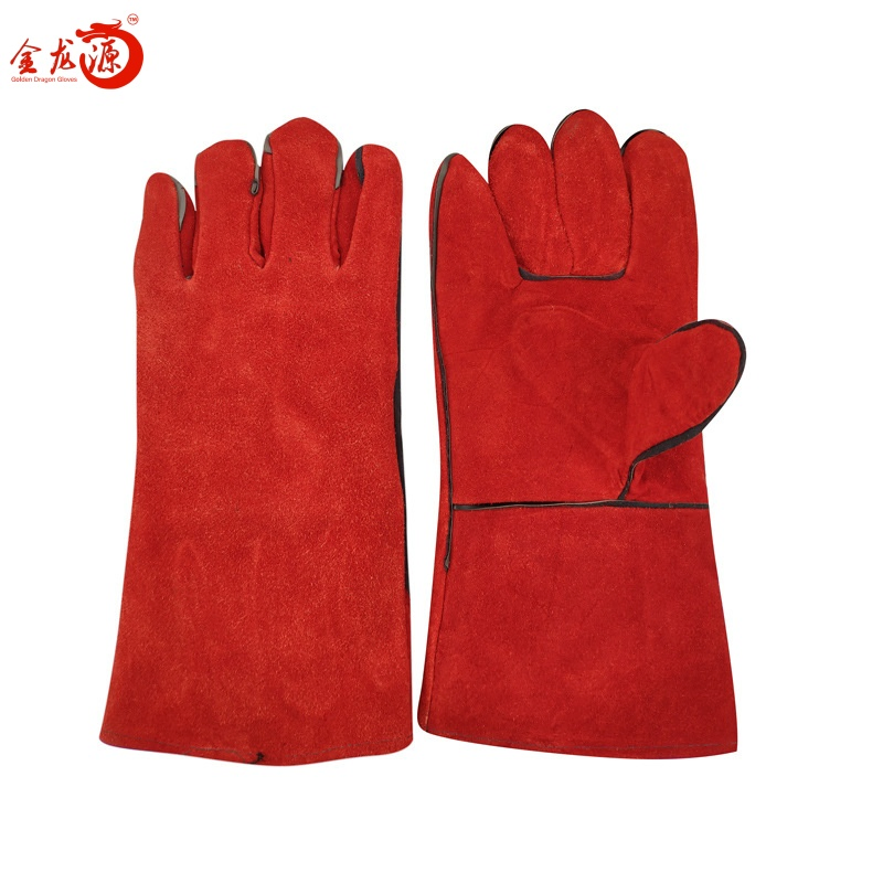 Industrial Protective Cow Split Leather Safety Gloves Long Cuff Guante Let Working Welding Gloves