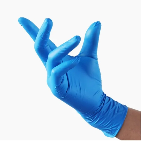 Eco-Friendly Blue Nitrile Gloves - Biodegradable, Powder-Free, Disposable