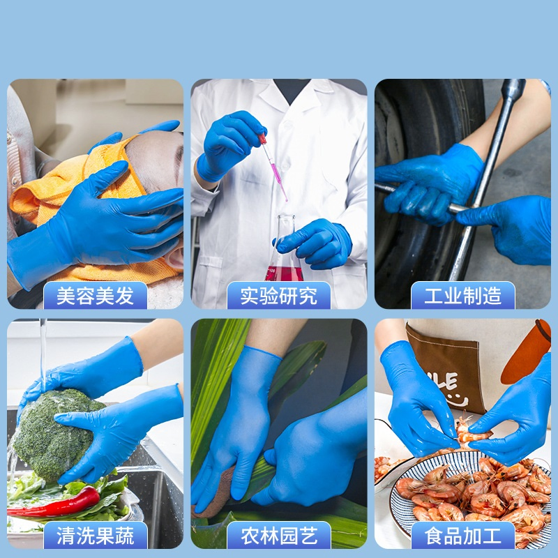 Biodegradable Eco Friendly Nitrile Exam Gloves FDA CE Certified Bulk Packaging