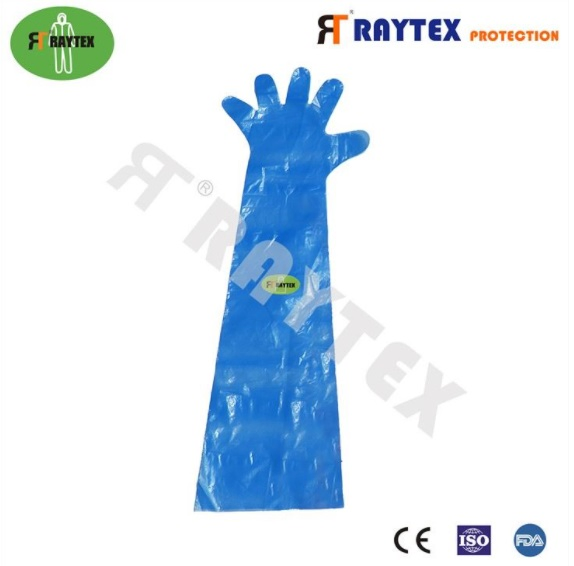 Anti Oil Disposable PE Long Glove