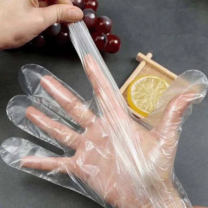0.7g Disposable HDPE PE Gloves Multi-Purpose Clean 100 PCS Per Bag