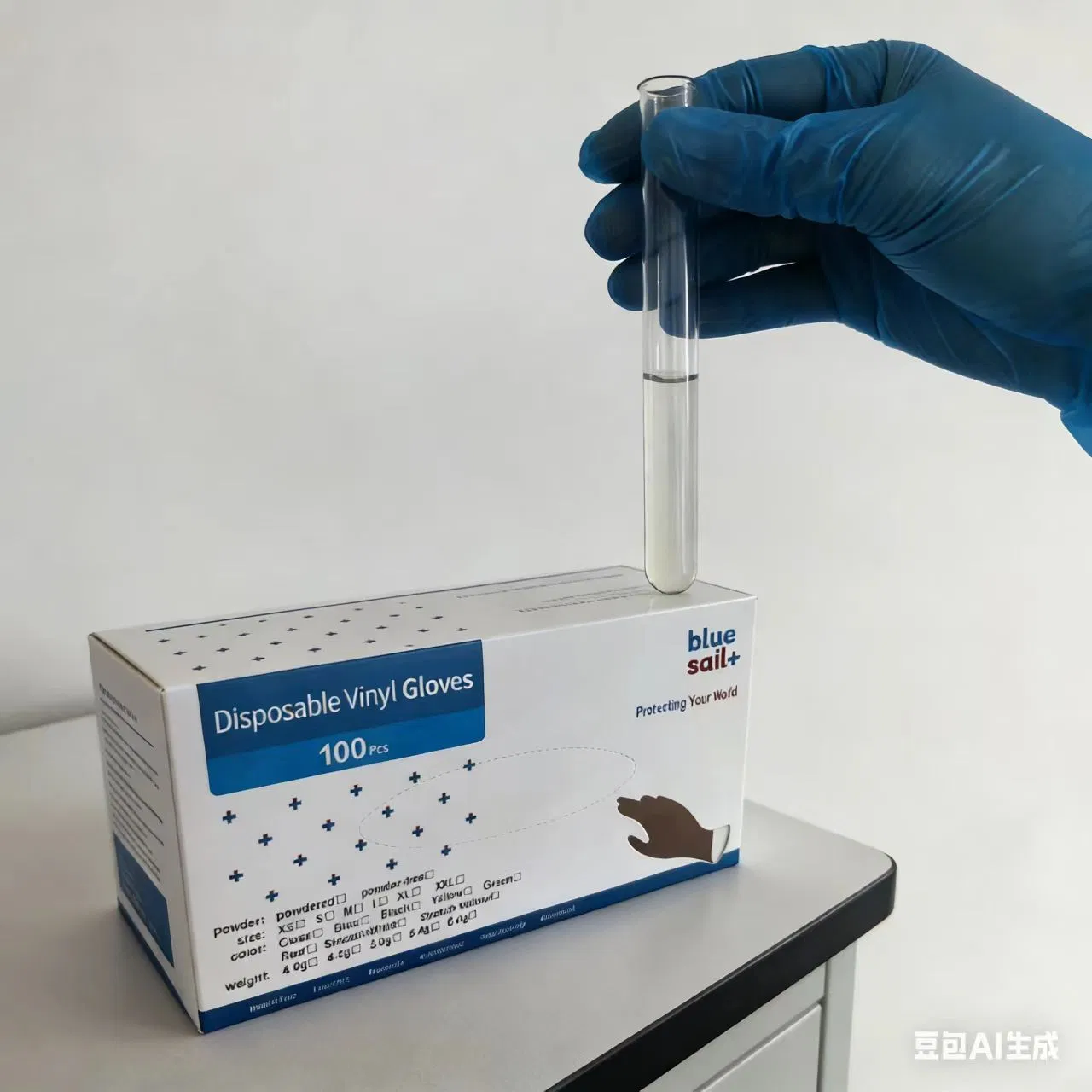 Food Safe Vinyl Glove Blue Powder Free/Powdered