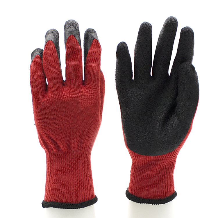 CE En 388 Non-Slip Oil Chemical Resistant Latex Coated Work Gloves Custom Logo Labor Industrial Safety Gloves Latex