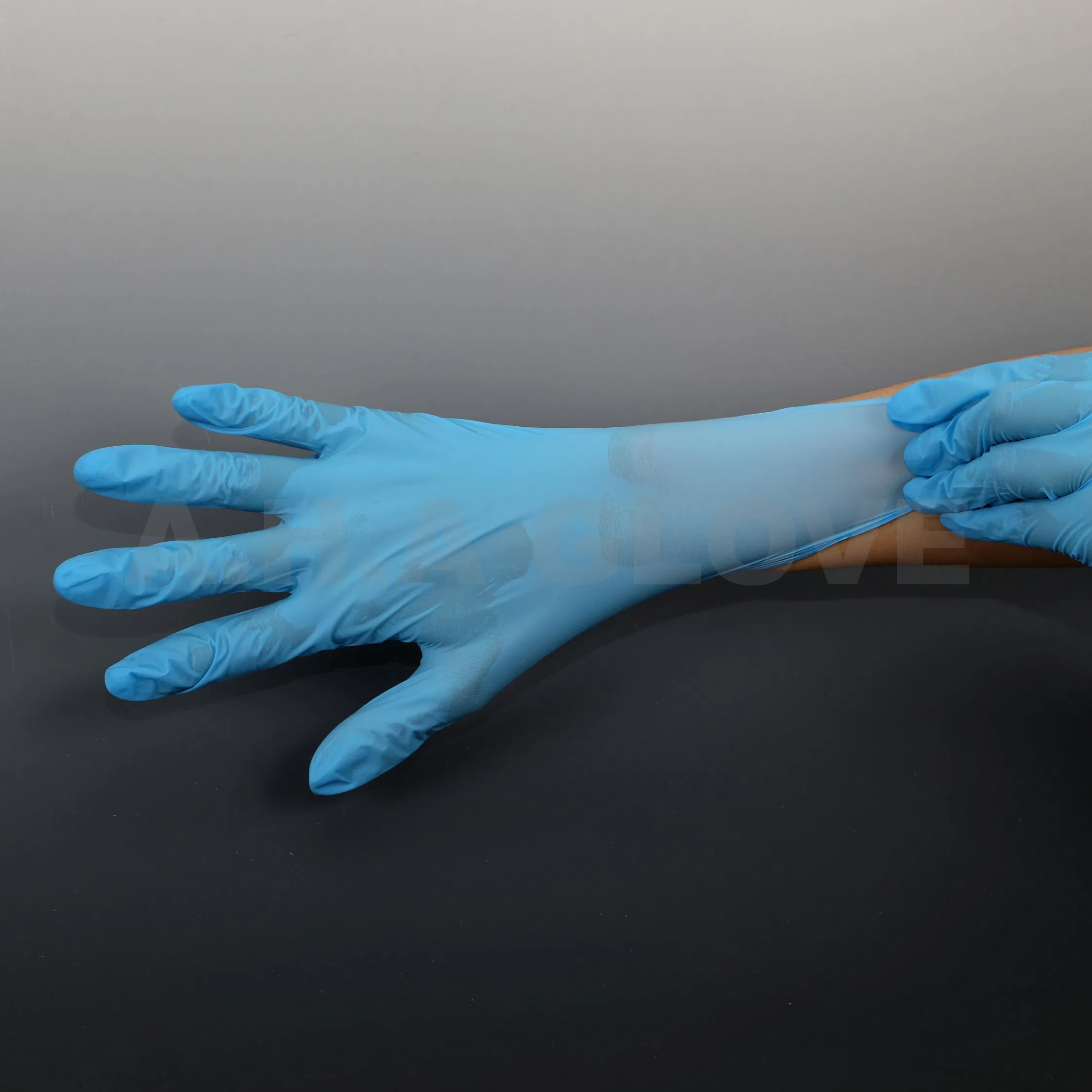 Disposable Food Grade Blue Black Nitrile Powdered Powder Free Gloves for Food Processing Guante De Nitrilo Gant Jetable