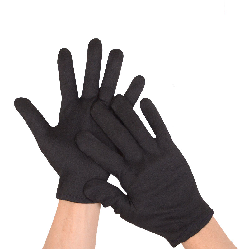 Industrial QC Playetiquette Thick Black Cotton Protective Gloves