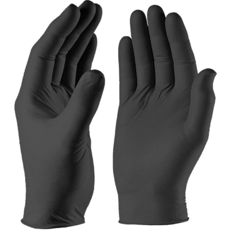 Bulk Nitrile Gloves Black Diamond Texture - Heavy-Duty Rip-Resistant &amp; Disposable