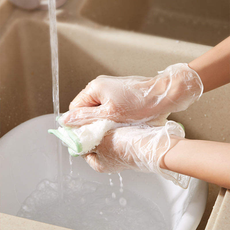 Disposable Gloves Powder-Free Clear PE/PVC/Vinyl Safety Examination Gloves Multipurpose Hand Protection