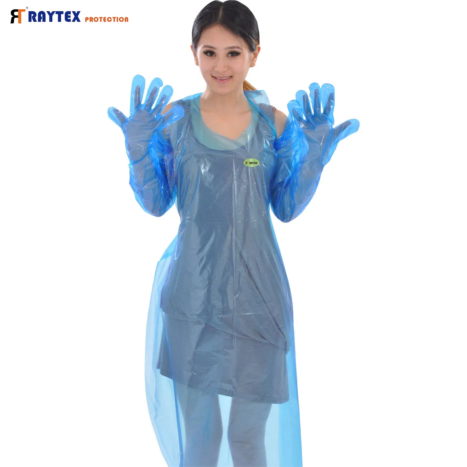 Anti Oil Disposable PE Long Glove