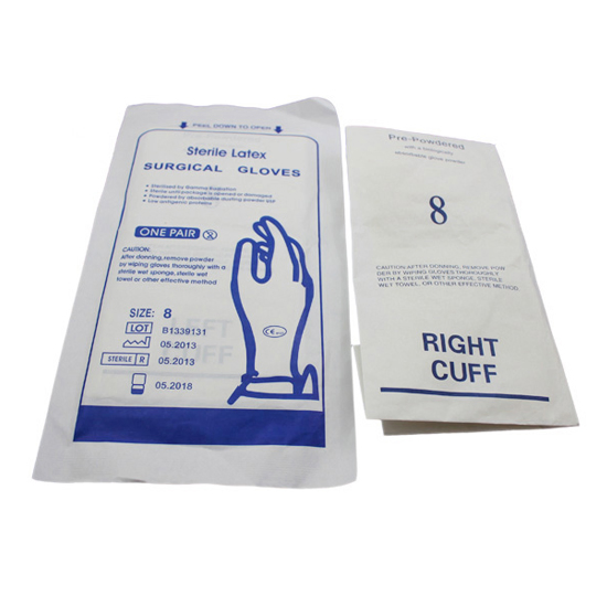 CE Certificated Dispossible Steriled Latex Surgical Gloves 7.0, 7.5, 8.0 with Powder