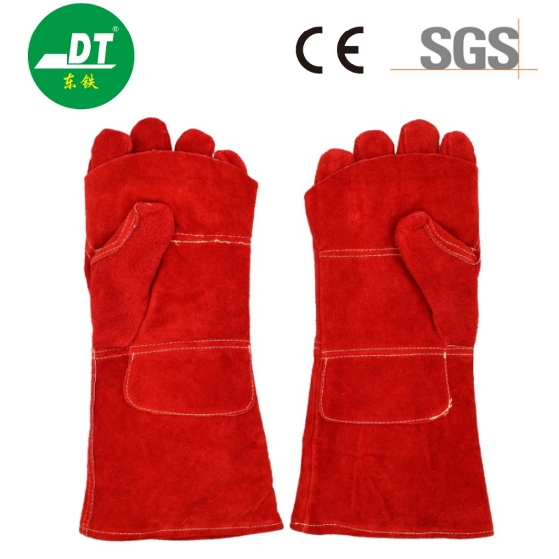 Heat Cut Resistant Cowhide Industrial Protective Welding Gloves Construction