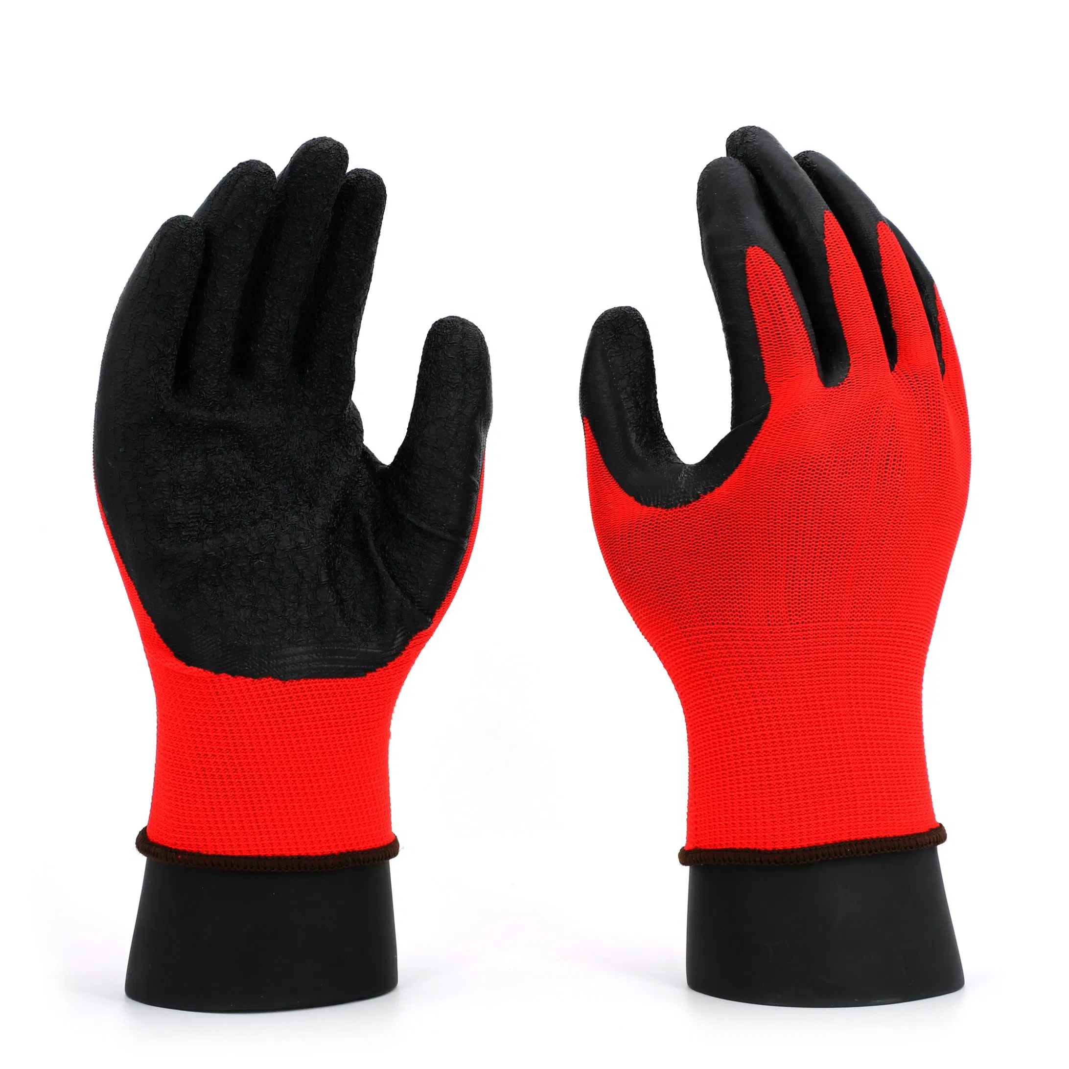 13G Polyester Nylon Crinkle Latex Abrasion Resistamt Factory Labor Protection Gloves