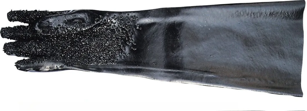 Non Slip Long Sleeve PVC Gloves Detail