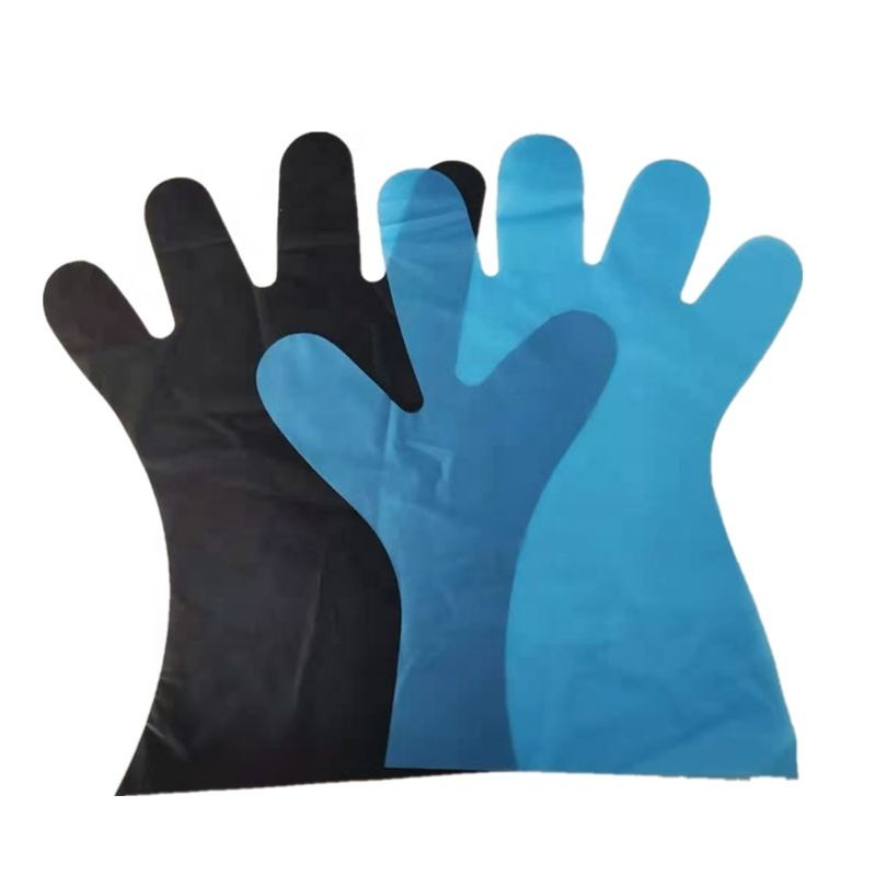 Food Handling PE Plastic HDPE Disposable Gloves PE Polyethylene Disposable Gloves with Custom Box for Retailing