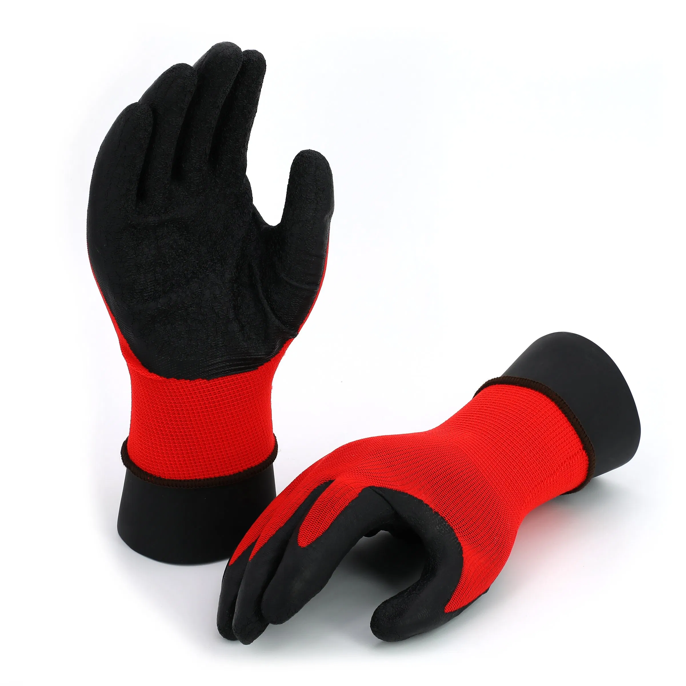 13G Polyester Nylon Crinkle Latex Abrasion Resistamt Factory Labor Protection Gloves